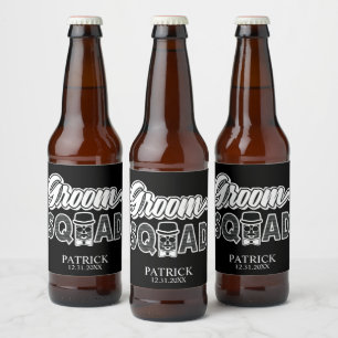 Groom Squad Beer Bottle Labels