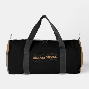 GROOM  SQUAD Brown White  Duffle Bag
