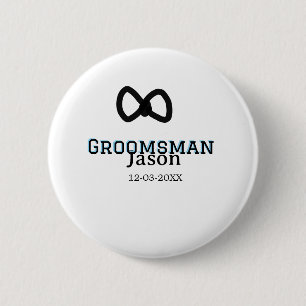 Groom Squad groomsman bachelorette party add name 6 Cm Round Badge