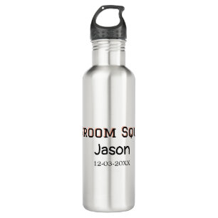 Groom Squad groomsman bachelorette party add name 710 Ml Water Bottle