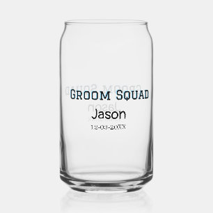 Groom Squad groomsman bachelorette party add name  Can Glass