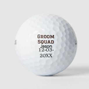 Groom Squad groomsman bachelorette party add name  Golf Balls