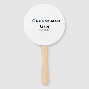 Groom Squad groomsman bachelorette party add name  Hand Fan