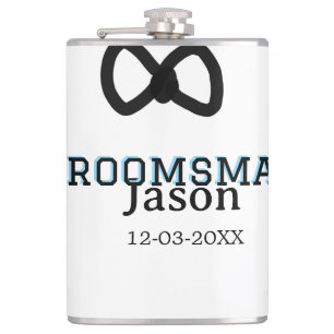 Groom Squad groomsman bachelorette party add name  Hip Flask