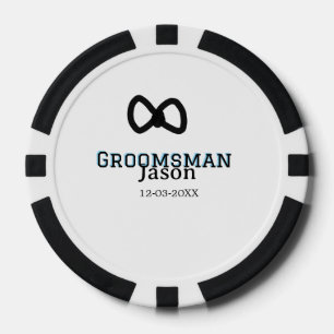 Groom Squad groomsman bachelorette party add name  Poker Chips
