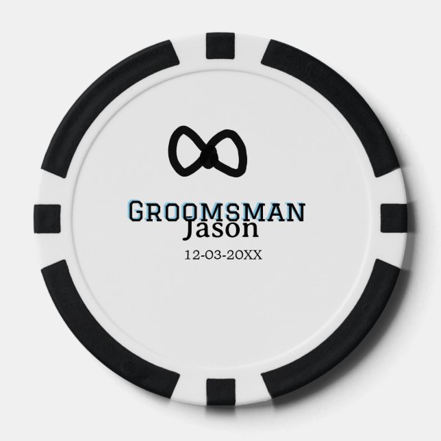 Groom Squad groomsman bachelorette party add name  Poker Chips (Front)