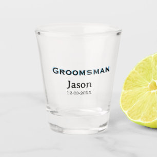 Groom Squad groomsman bachelorette party add name  Shot Glass