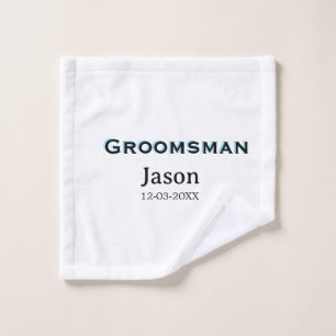 Groom Squad groomsman bachelorette party add name  Wash Cloth