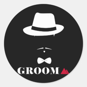 Groom Squad Groomsmen Ring Wedding Bachelor Party  Classic Round Sticker