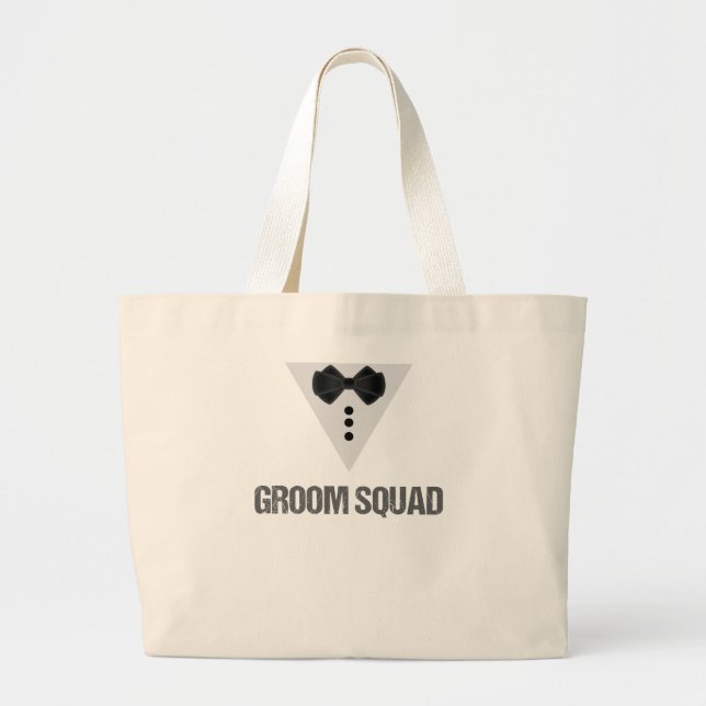 Groom Squad Large Tote Bag (Front)