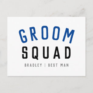 Groom Squad   Modern Bachelor Groomsman Stylish Postcard
