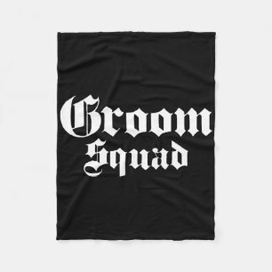 Groom Squad Old School - Bachelor Party - Wedding Fleece Blanket