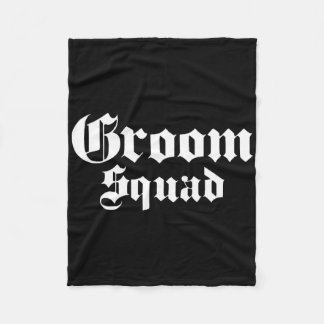 Groom Squad Old School - Bachelor Party - Wedding  Fleece Blanket