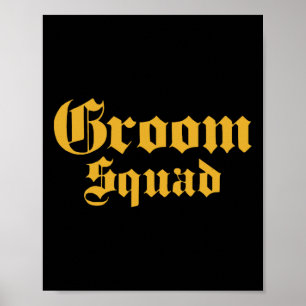 Groom Squad Old School - Bachelor Party - Wedding Poster
