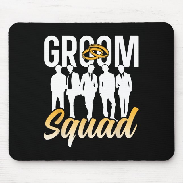 Groom Squad Party Sayings Bachelor Wedding 1  Mouse Mat (Front)