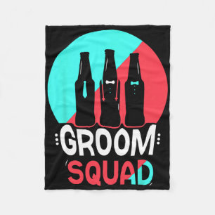 Groom Squad Sayings Party Wedding Bachelor 2  Fleece Blanket