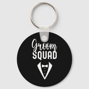 Groom Squad Sayings Party Wedding Bachelor 3 Key Ring