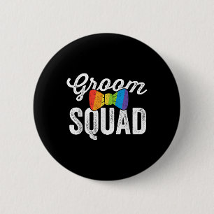 Groom Squad Shirt Lgbt Pride Gay Bachelor Wedding 6 Cm Round Badge