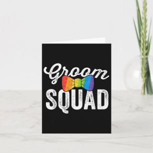Groom Squad Shirt Lgbt Pride Gay Bachelor Wedding  Card