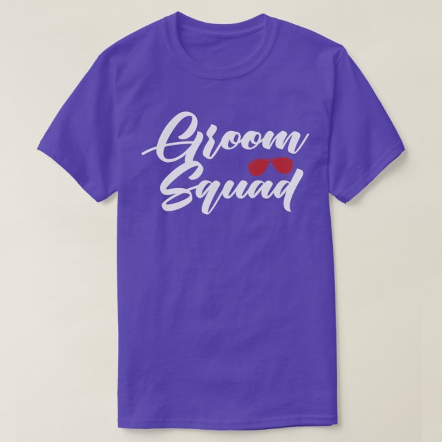 Groom Squad Sunglass T-Shirt (Design Front)