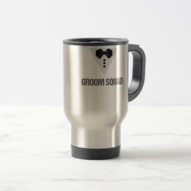 Groom Squad Travel Mug (Front Right)