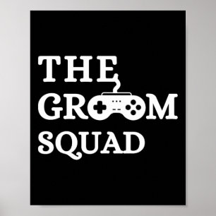 Groom Squad Wedding Bachelor Party Groomsmen Game  Poster