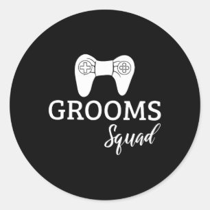 Groom Squad Wedding Bachelor Party Wedding Party F Classic Round Sticker