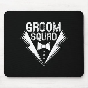 Groom squad with a bow tie bachelors party and mouse mat
