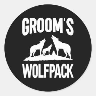 Groom Squad Wolfpack 2  Classic Round Sticker