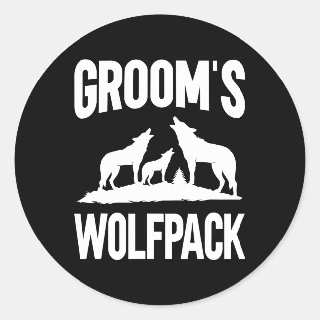 Groom Squad Wolfpack 2  Classic Round Sticker (Front)