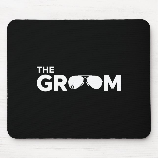 Groom Sunglasses Bachelor Party Wedding Mouse Mat (Front)