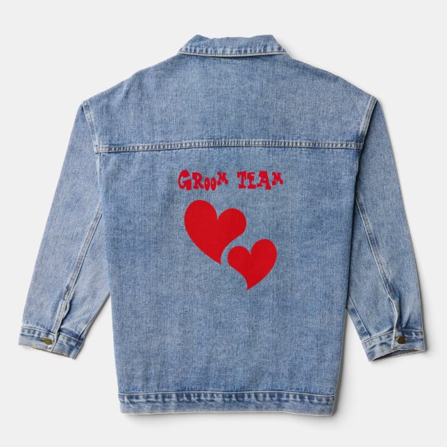 Groom team denim jacket (Back)