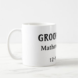 Groom team groomsman name date bachelore party coffee mug