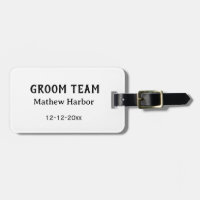 Groom team groomsman name date bachelore party