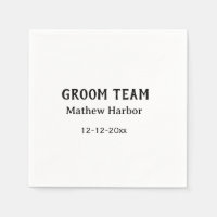 Groom team groomsman name date bachelore party