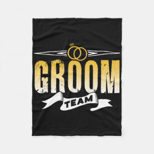 Groom Team Wedding Bachelor Party Sayings Fleece Blanket