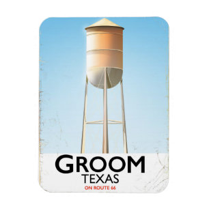 Groom Texas Route 66 Americana travel print Magnet