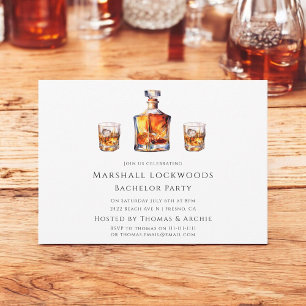 Groom to be bachelor party invitation