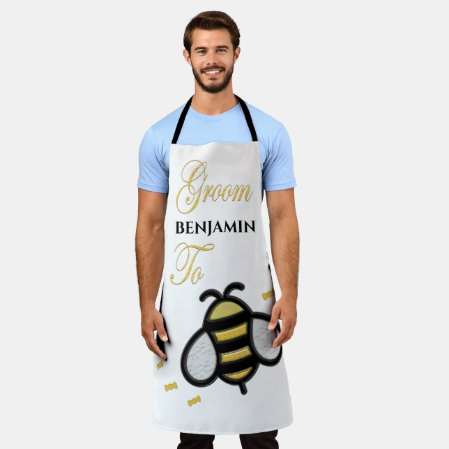 Groom To Be Bachelor Party Personalise Apron (Worn)