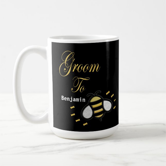 Groom To Be Bachelor Party Personalise Coffee Mug (Left)