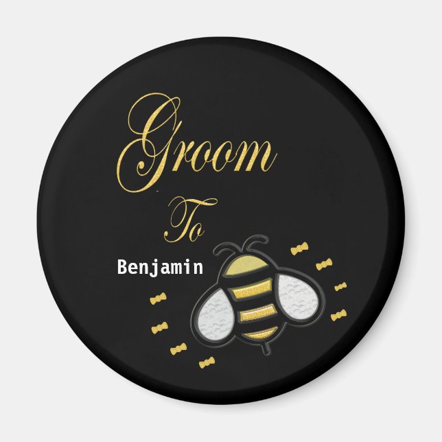 Groom To Be Bachelor Party Wedding Personalise Magnet (Front)