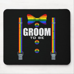 Groom To Be Gay Lgbtq Pride Rainbow Flag Wedding B Mouse Mat