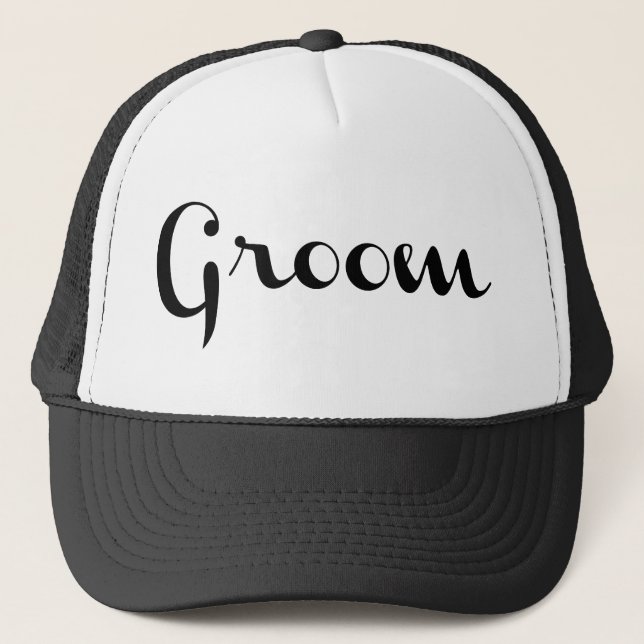 Groom Trucker Hat Black (Front)