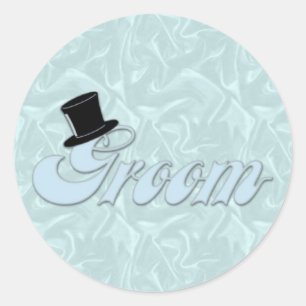 Groom Turquoise Silk Stickers