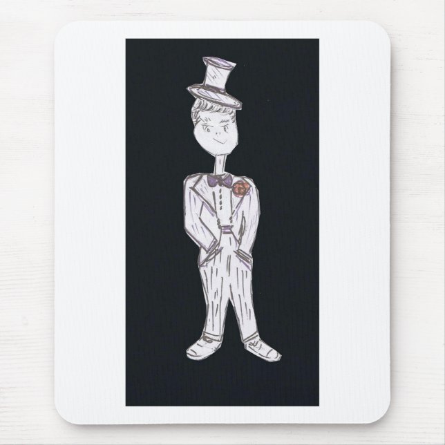 Groom Tuxedo Mouse Mat (Front)