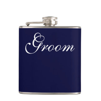 Groom Vinyl Wrapped Flask