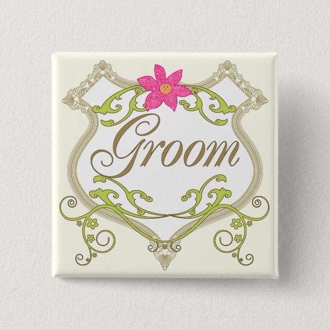 Groom Wedding Badges (Front)