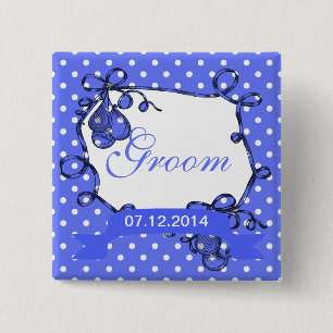 Groom wedding button