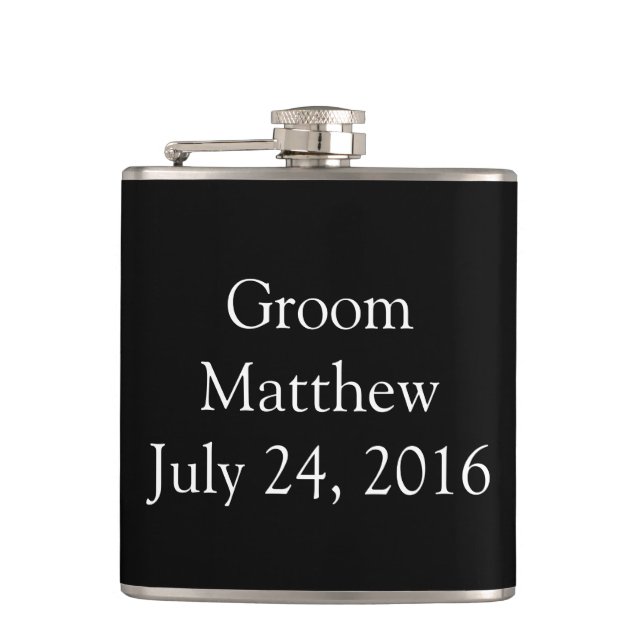 Groom | Wedding Hip Flask (Front)