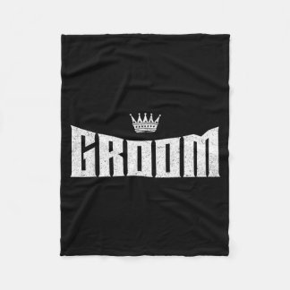 Groom Wedding Shower Bachelor Party Gift Fleece Blanket